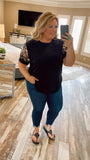 Cowtown Sheer Sleeve Top