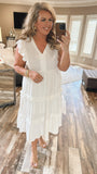 Seaside White Midi Dress