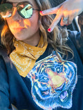 Fierce Kitty Sweathshirt- CUSTOM BLEACHED