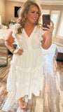 Seaside White Midi Dress